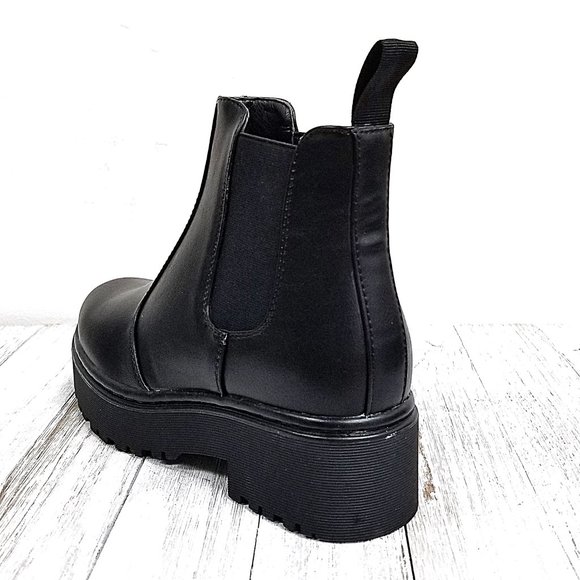 Restocked New Black Combat Boots Lug Sole - Picture 5 of 5